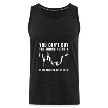 Altcoin Traders - Männer Premium Bio Tank Top - Anthrazit - Vorne - Alexander (188cm)