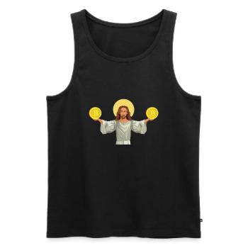 Altcoin Traders - Men's Premium Organic Tank Top - black - Front - AI Model Male 178 light (178cm)