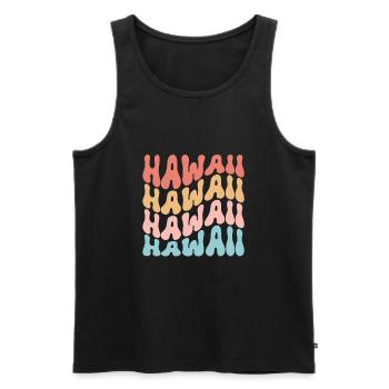 Waikiki Honolulu Island - Men's Premium Organic Tank Top - black - Front - Michal (187cm)