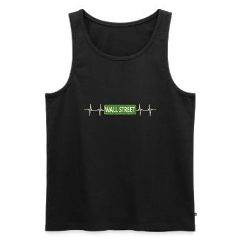 NY Stock Exchange Bull - Männer Premium Bio Tank Top - Schwarz - Vorne - AI Model Male 178 light (178cm)