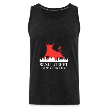 NY Stock Exchange Bull - Männer Premium Bio Tank Top - Anthrazit - Vorne - Alexander (188cm)