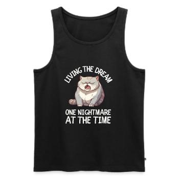 Living The Dream One Nightmare At A Time - Men's Premium Organic Tank Top - black - Front - AI Model Male 178 light (178cm)