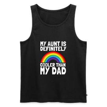 My Aunt Is Definitely Cooler Than My Dad - Men's Premium Organic Tank Top - black - Front - Michal (187cm)