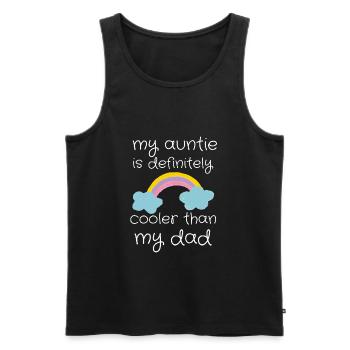 My Aunt Is Definitely Cooler Than My Dad - Men's Premium Organic Tank Top - black - Front - Michal (187cm)