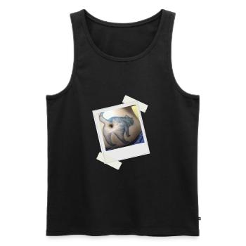 Cat Butthole - Men's Premium Organic Tank Top - black - Front - AI Model Male 178 light (178cm)