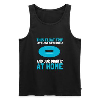 Summer Float Trip River Tube Tubing - Men's Premium Organic Tank Top - black - Front - Michal (187cm)