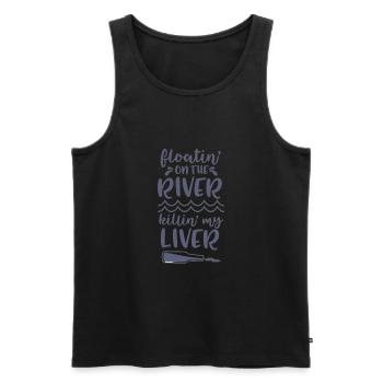 Summer Float Trip River Tube Tubing - Men's Premium Organic Tank Top - black - Front - Michal (187cm)