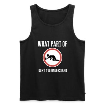 This job makes me drink - Men's Premium Organic Tank Top - black - Front - AI Model Male 178 light (178cm)