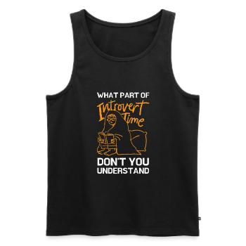Reading For Girls - Just a girl in love with her - Men's Premium Organic Tank Top - black - Front - Michal (187cm)