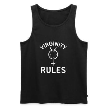 Christian Church - Virginity Rules - Männer Premium Bio Tank Top - Schwarz - Vorne - AI Model Male 178 light (178cm)