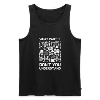 Funny Drinking - You look like I need another beer - Männer Premium Bio Tank Top - Schwarz - Vorne - Michal (187cm)