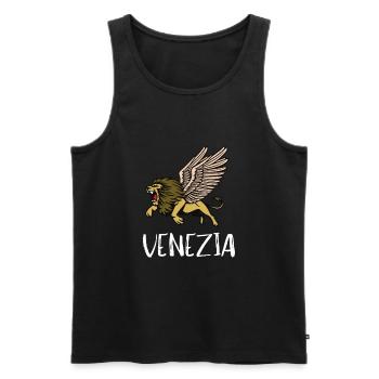 Venice Gondola Italy Venezia - Männer Premium Bio Tank Top - Schwarz - Vorne - AI Model Male 178 light (178cm)