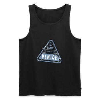 Venice Gondola Italy Venezia - Männer Premium Bio Tank Top - Schwarz - Vorne - AI Model Male 178 light (178cm)