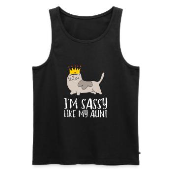 Aunt Niece Matching - Im sassy like my aunt - Männer Premium Bio Tank Top - Schwarz - Vorne - AI Model Male 178 light (178cm)