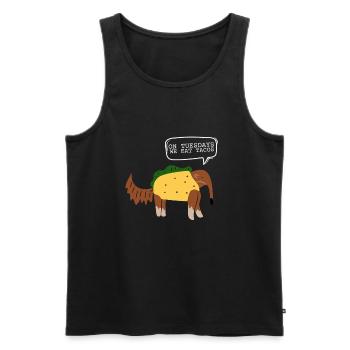 On Tuesday we eat tacos - Men's Premium Organic Tank Top - black - Front - AI Model Male 178 light (178cm)