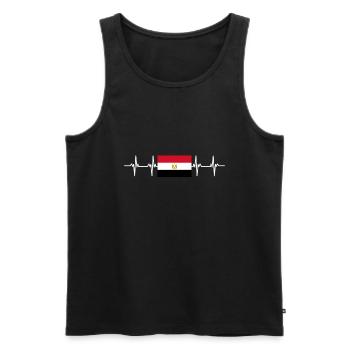 African Flag - Egypt - Männer Premium Bio Tank Top - Schwarz - Vorne - AI Model Male 178 light (178cm)