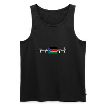 Drapeau africain - Soudan du Sud - Débardeur bio Premium Homme - noir - Devant - AI Model Male 178 light (178cm)
