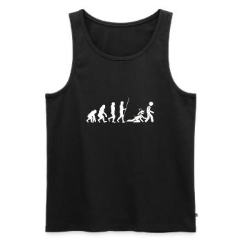 Care about me please - Männer Premium Bio Tank Top - Schwarz - Vorne - Michal (187cm)