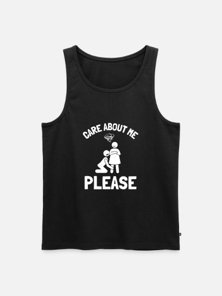 Care about me please - Männer Premium Bio Tank Top - Schwarz