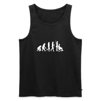 Care about me please - Männer Premium Bio Tank Top - Schwarz - Vorne - Michal (187cm)