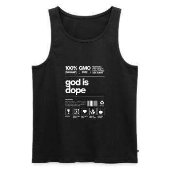 Christian - God Is Black And Red - Männer Premium Bio Tank Top - Schwarz - Vorne - AI Model Male 178 light (178cm)