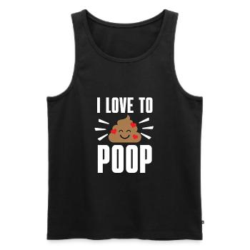 I Poop A Lot - Men's Premium Organic Tank Top - black - Front - Michal (187cm)