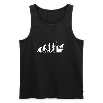 I Poop A Lot - Men's Premium Organic Tank Top - black - Front - AI Model Male 178 light (178cm)