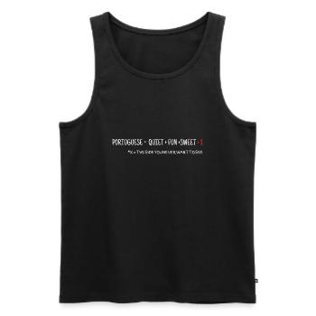 Portugal Flag Skull Patriotic Portuguese Roots DNA - Men's Premium Organic Tank Top - black - Front - Michal (187cm)