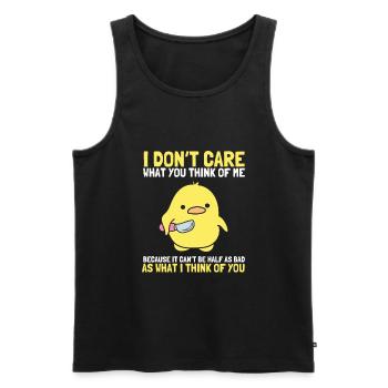 LGBTQ - I don't care what you think about me - Men's Premium Organic Tank Top - black - Front - Michal (187cm)