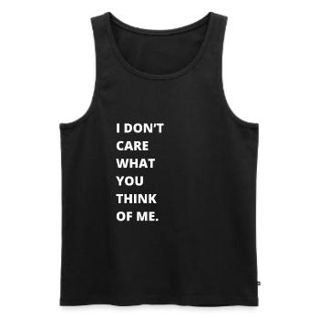 LGBTQ - I don't care what you think about me - Men's Premium Organic Tank Top - black - Front - Michal (187cm)