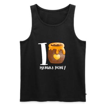 New Zealand Bee Keeper - Manuka Honey - Men's Premium Organic Tank Top - black - Front - Michal (187cm)