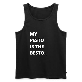 Italian Cuisine - Basil Pesto Is The Besto - Männer Premium Bio Tank Top - Schwarz - Vorne - AI Model Male 178 light (178cm)