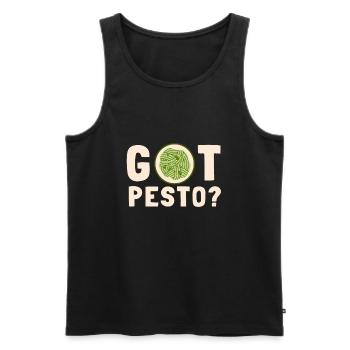 Italian Cuisine - Basil Pesto Is The Besto - Männer Premium Bio Tank Top - Schwarz - Vorne - AI Model Male 178 light (178cm)