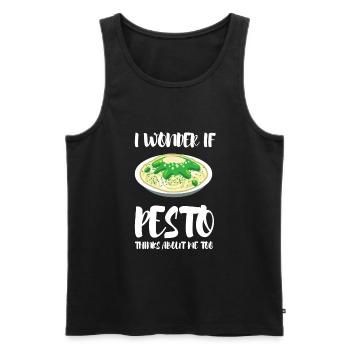 Italian Cuisine - Basil Pesto Is The Besto - Männer Premium Bio Tank Top - Schwarz - Vorne - AI Model Male 178 light (178cm)