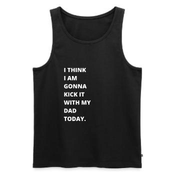 I think I'm going to kick it with my mom today - Men's Premium Organic Tank Top - black - Front - AI Model Male 178 light (178cm)