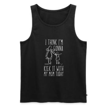 I think I'm going to kick it with my mom today - Men's Premium Organic Tank Top - black - Front - AI Model Male 178 light (178cm)