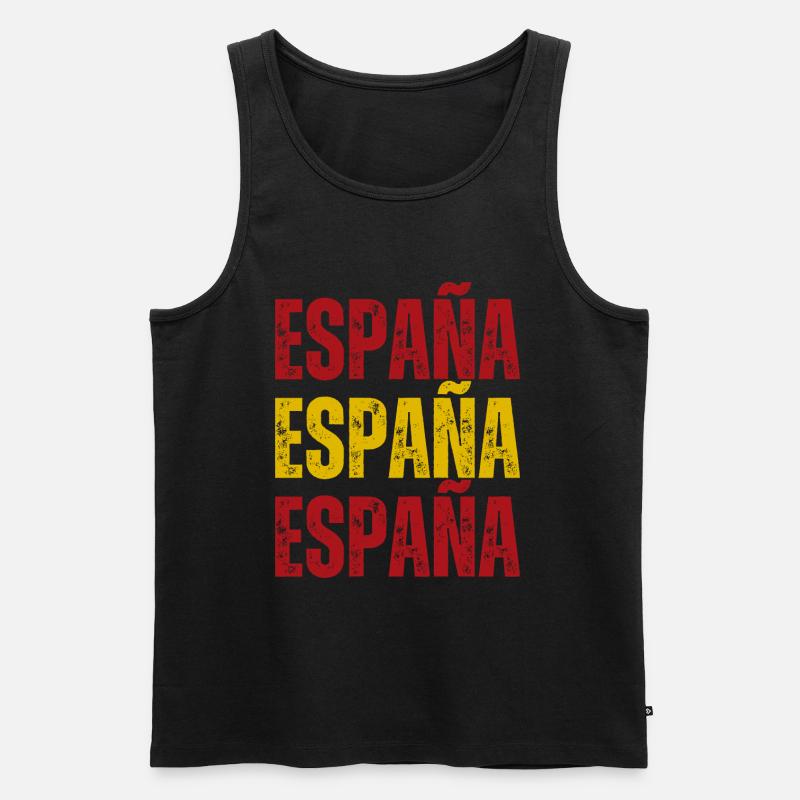 Flagge Spaniens, spanischer Stolz - Männer Premium Bio Tank Top - Schwarz