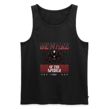 Spinne - Männer Premium Bio Tank Top - Schwarz - Vorne - AI Model Male 178 light (178cm)