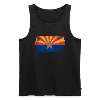 Arizona Flagge - Männer Premium Bio Tank Top - Schwarz - Vorne - AI Model Male 178 light (178cm)