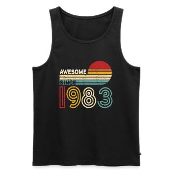 1983 Gift Birthday vintage Spruch - Men's Premium Organic Tank Top - black - Front - Michal (187cm)