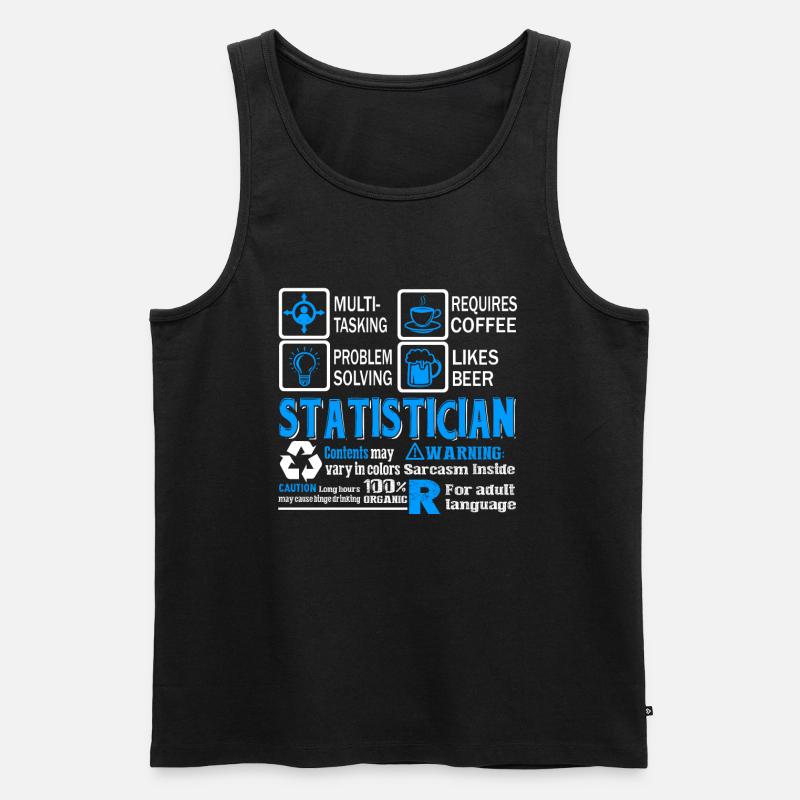 Statistician Statistician Problem Solving - Men's Premium Organic Tank Top - black
