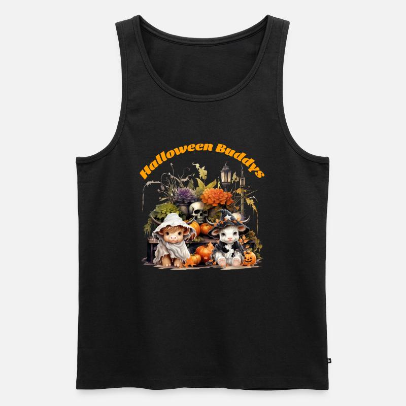 Halloween Buddys - Männer Premium Bio Tank Top - Schwarz