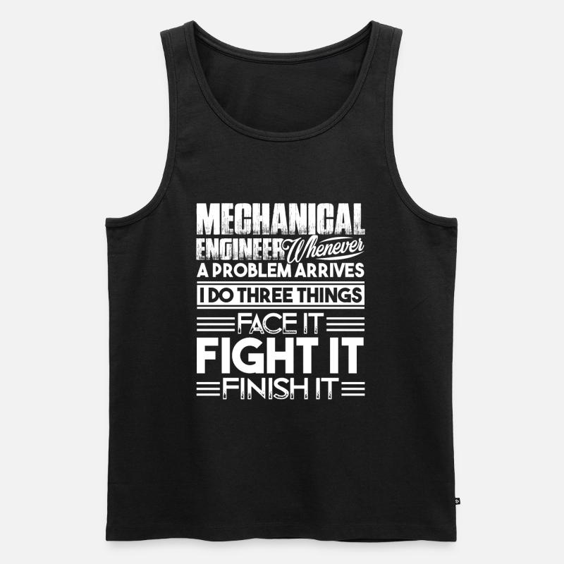 Mechanical Engineer Solves Problem - Men's Premium Organic Tank Top - black