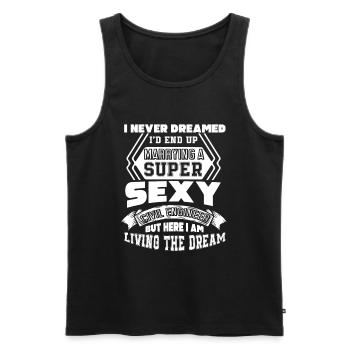 Marrying A Super Sexy Civil Engineer - Men's Premium Organic Tank Top - black - Front - Michal (187cm)
