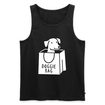 Doggie Bag - Débardeur bio Premium Homme - noir - Devant - AI Model Male 178 light (178cm)
