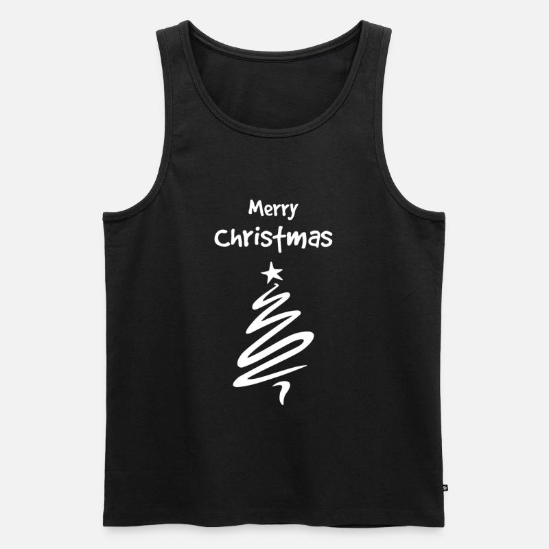 Merry Christmas - Männer Premium Bio Tank Top - Schwarz