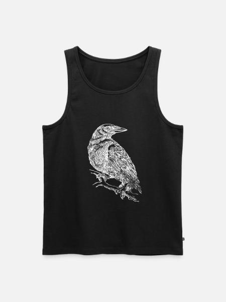 Vogel - Männer Premium Bio Tank Top - Schwarz