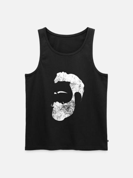 Hipster Bart - Männer Premium Bio Tank Top - Schwarz