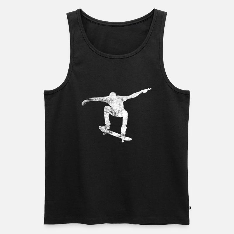 Skateboarder - Männer Premium Bio Tank Top - Schwarz
