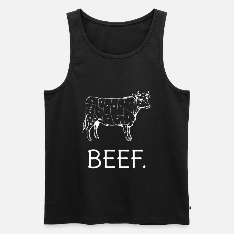 Fleisch - Männer Premium Bio Tank Top - Schwarz